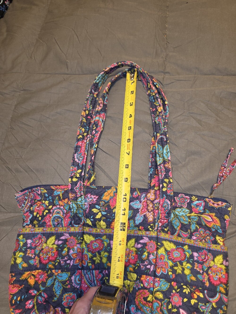 Floral Quilted Stephanie Dawn Tote Bag - French Quarter Pattern - Picture 9 of 10